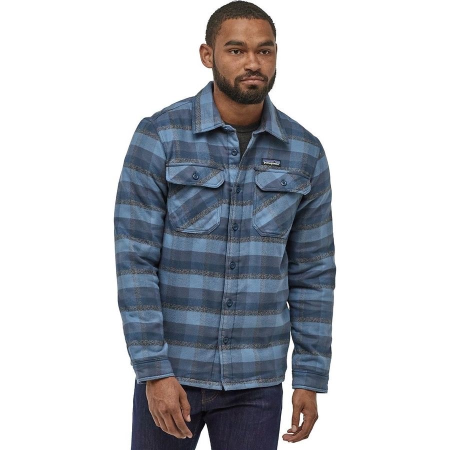Patagonia M's Insulated Fjord Flannel Jacket - Observer: Woolly Blue - XXL