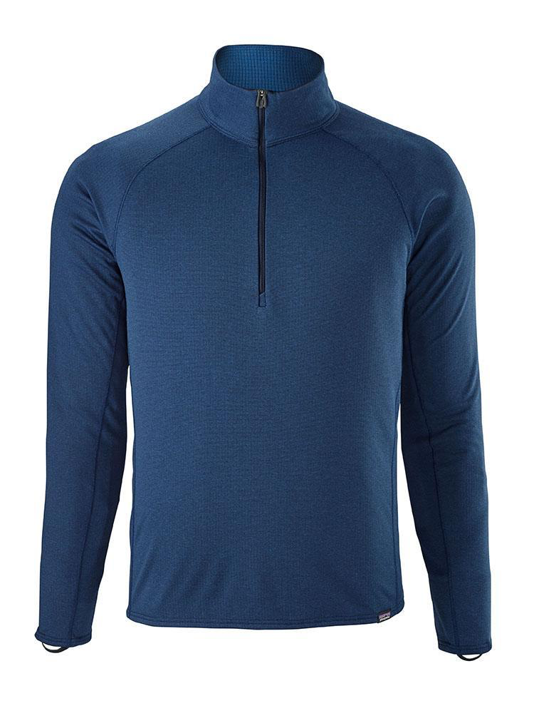 Patagonia M's Capilene Midweight Zip Neck - Navy Blue/Channel Blue X-Dye - Small
