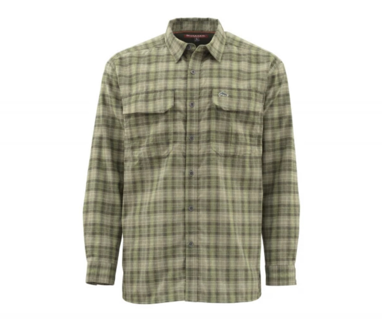 Simms M's Coldweather L/S Shirt - Covert Plaid - XL