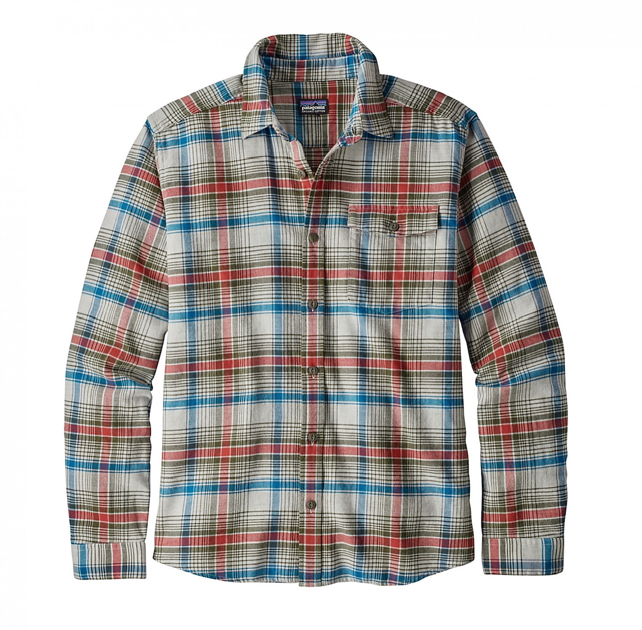 Patagonia M's L/S Lightweight Fjord Flannel Shirt - Rozman: Tailored Grey - Medium
