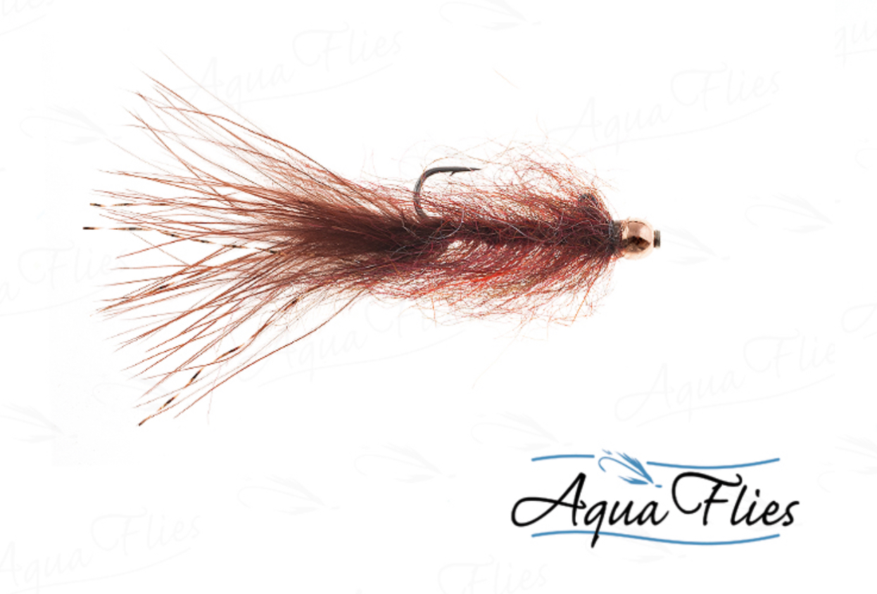 Aqua Flies Balanced Leech - Brown - Size 14