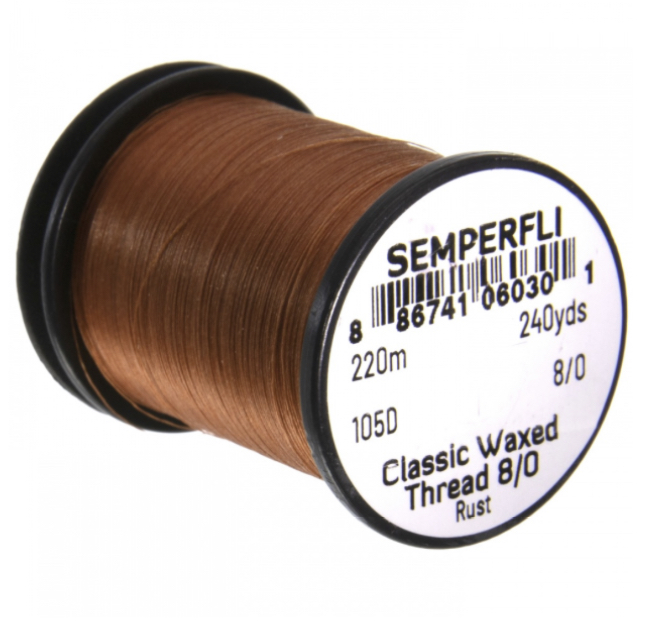 Semperfli Classic Waxed Thread 8/0 - Rust