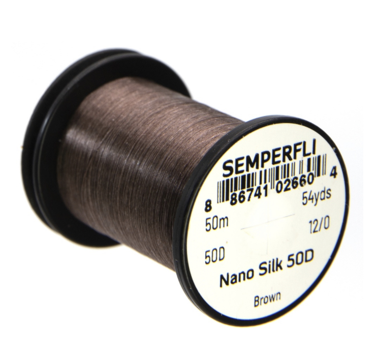 Semperfli Nano Silk - 50m - 12/0 - 50D - Brown