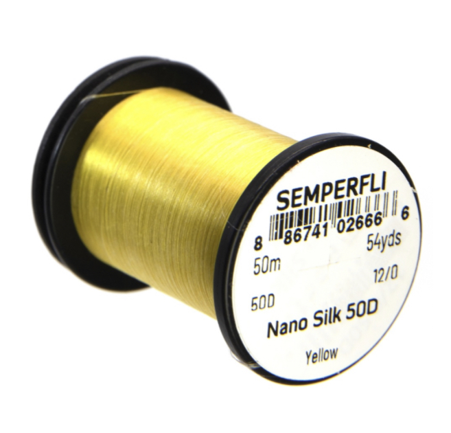 Semperfli Nano Silk - 50m - 12/0 - 50D - Yellow