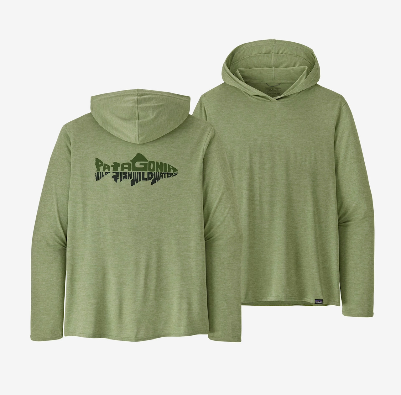Patagonia M's Cap Cool Daily Graphic Hoody - Relaxed - Wild Waterline: Salvia Green X-Dye - XL