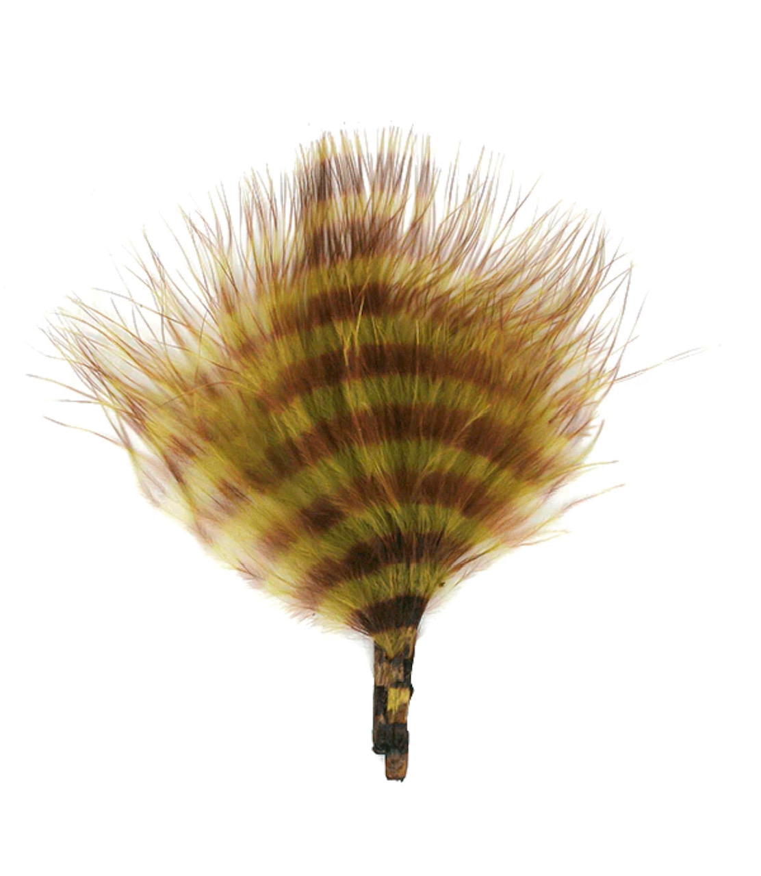 MFC Barred Marabou Blood Quill - Olive/Brown