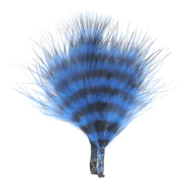 MFC Barred Marabou Blood Quill - Blue/Black