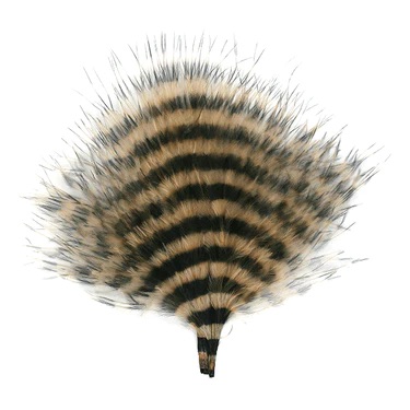 MFC Barred Marabou Blood Quill - Tan/Black
