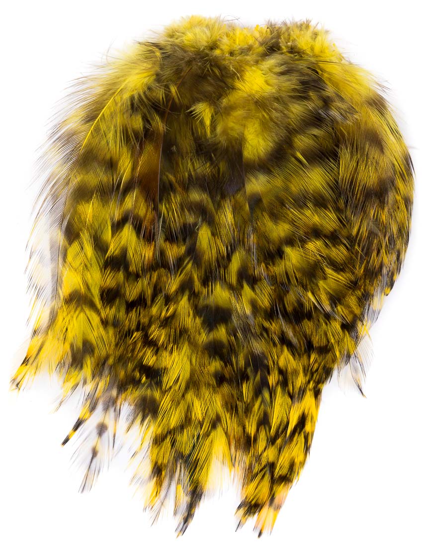 Wapsi Barred Strung Neck Hackle - Yellow