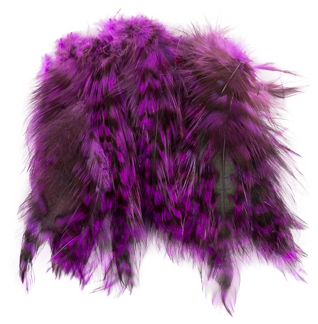 Wapsi Barred Strung Neck Hackle - Purple