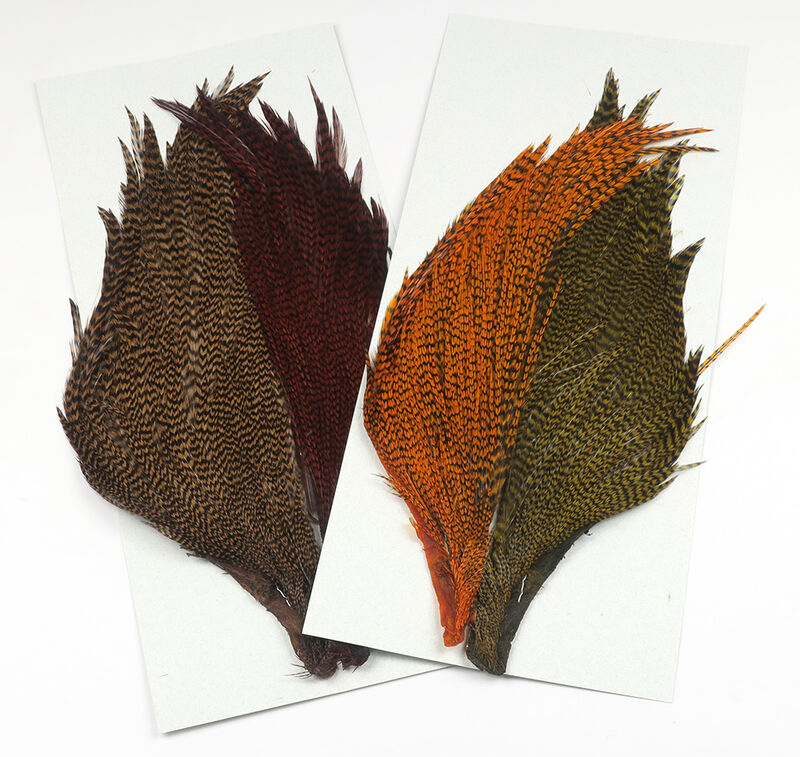 Hareline Tyers 4 Color Dyed Grizzly Trout Streamer Starter Cape Set
