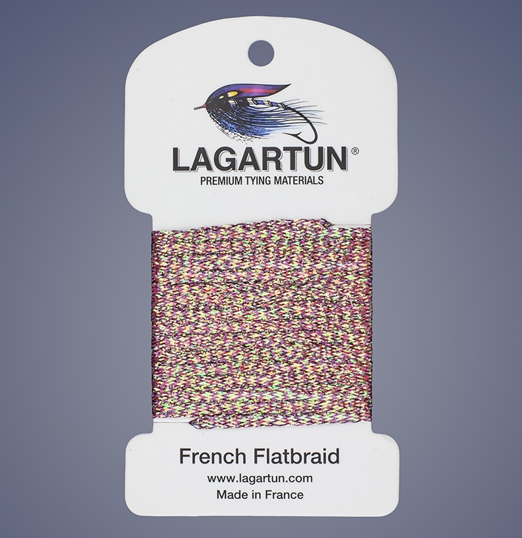Lagartun Flat Braid - Varigated Fuchsia