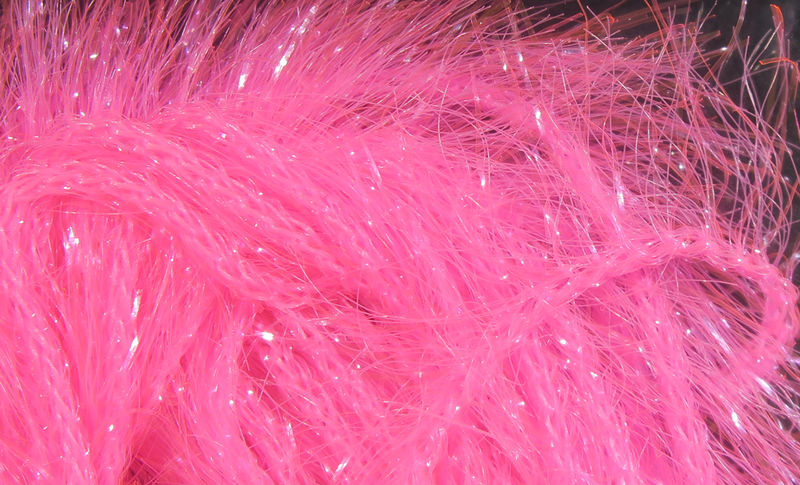 Hareline Dubbin Krystal Hackle Large Fl Hot Pink