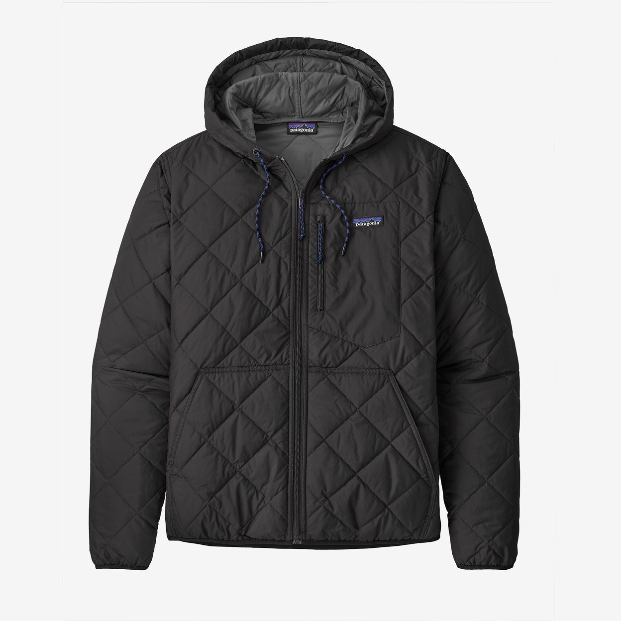 Patagonia M's Diamond Quilted Bomber Hoody - Black - Large