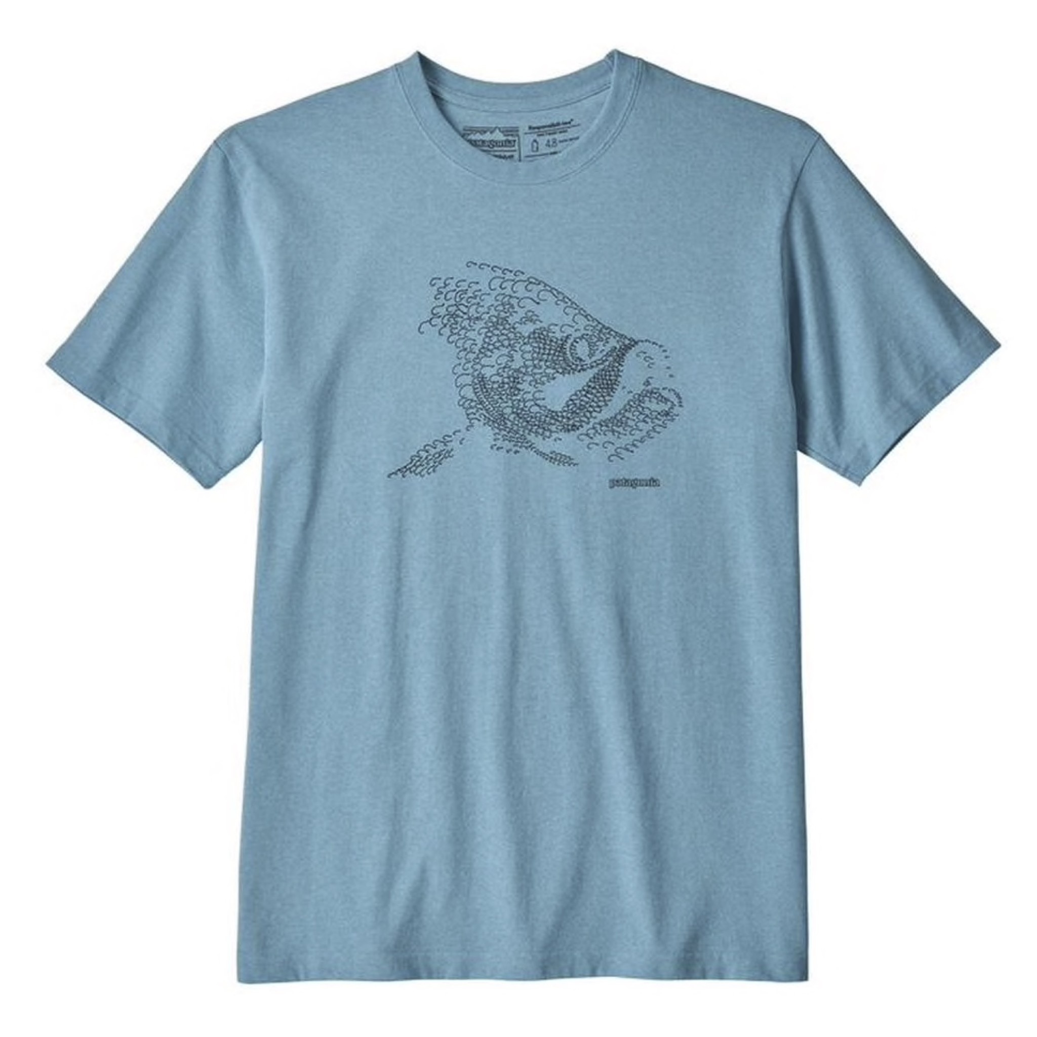 Patagonia M's Hooked Head Responsibili-Tee - Classic Navy w/ Trout - Small