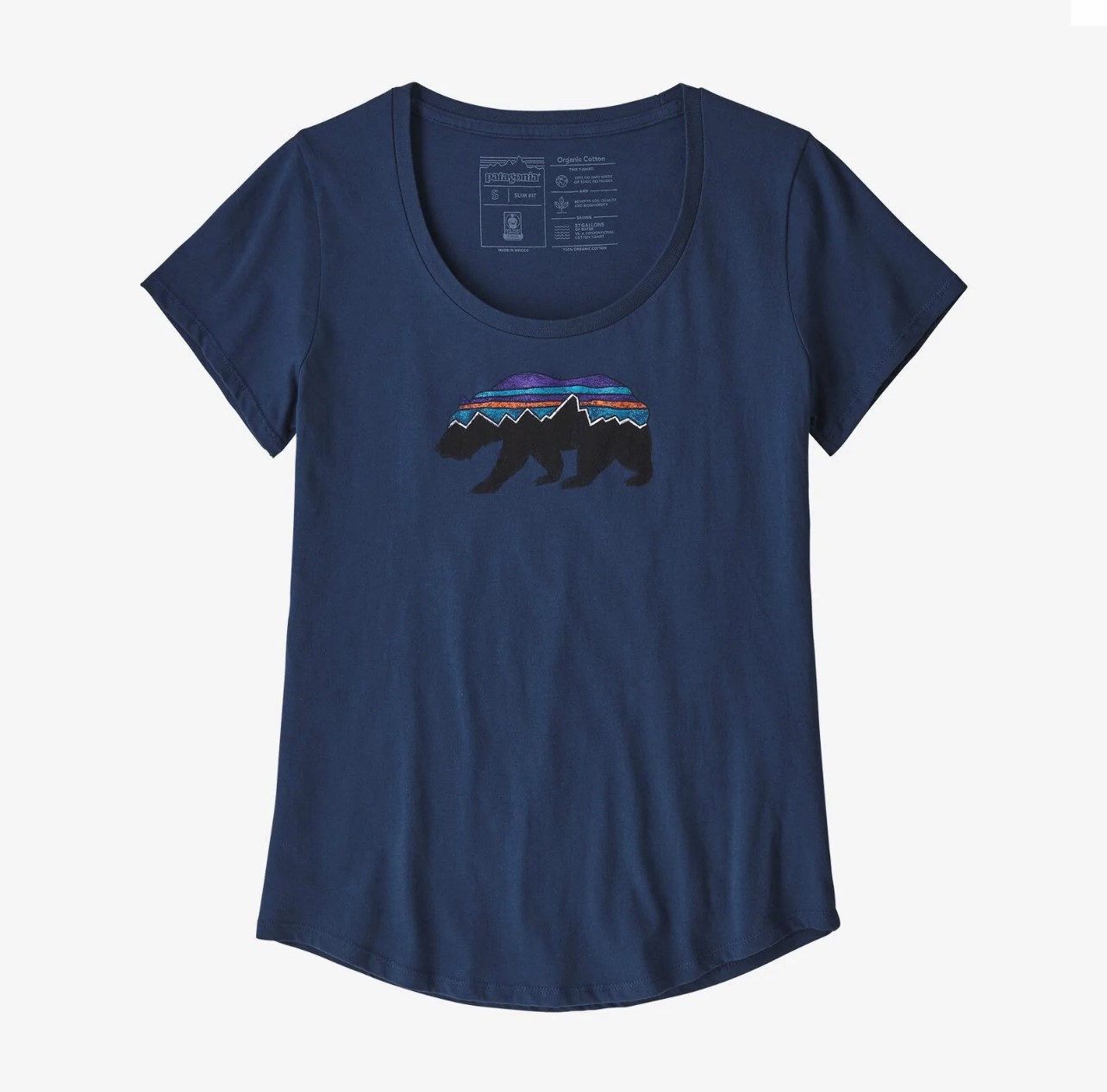 Women's Fitz Roy Bear Organic Scoop T-Shirt