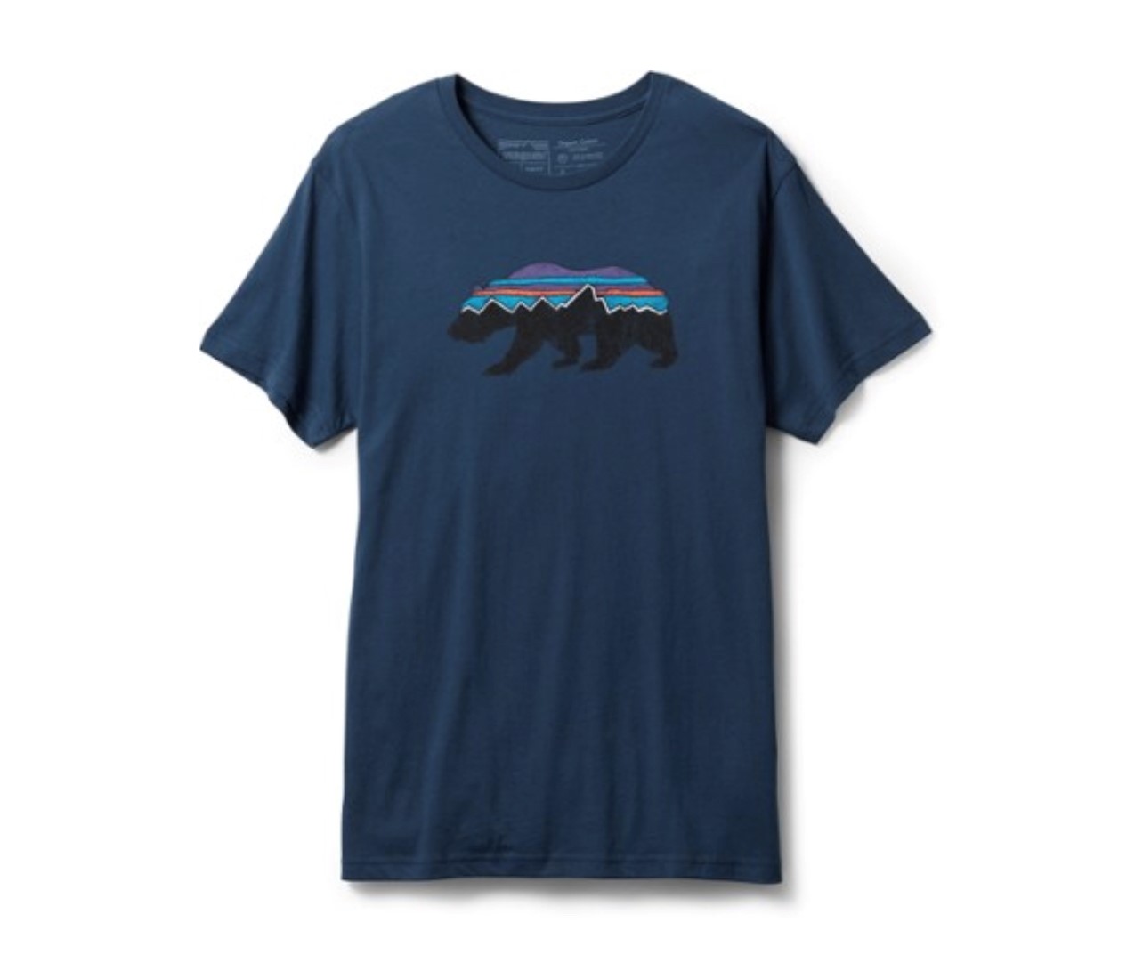 Patagonia M's Fitz Roy Bear Organic T-Shirt - Dolomite Blue - Medium