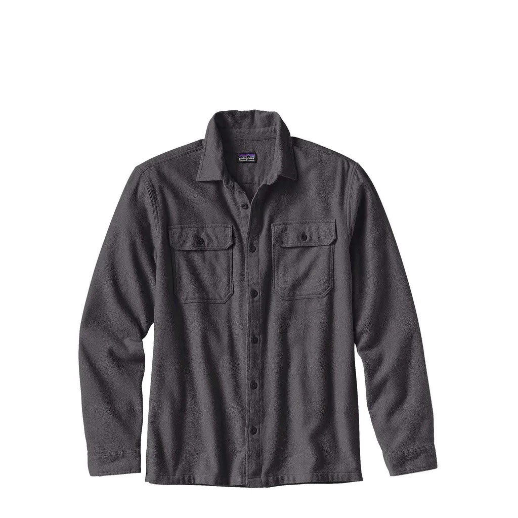 Patagonia M's L/S Fjord Flannel Shirt - Forge Grey - Medium