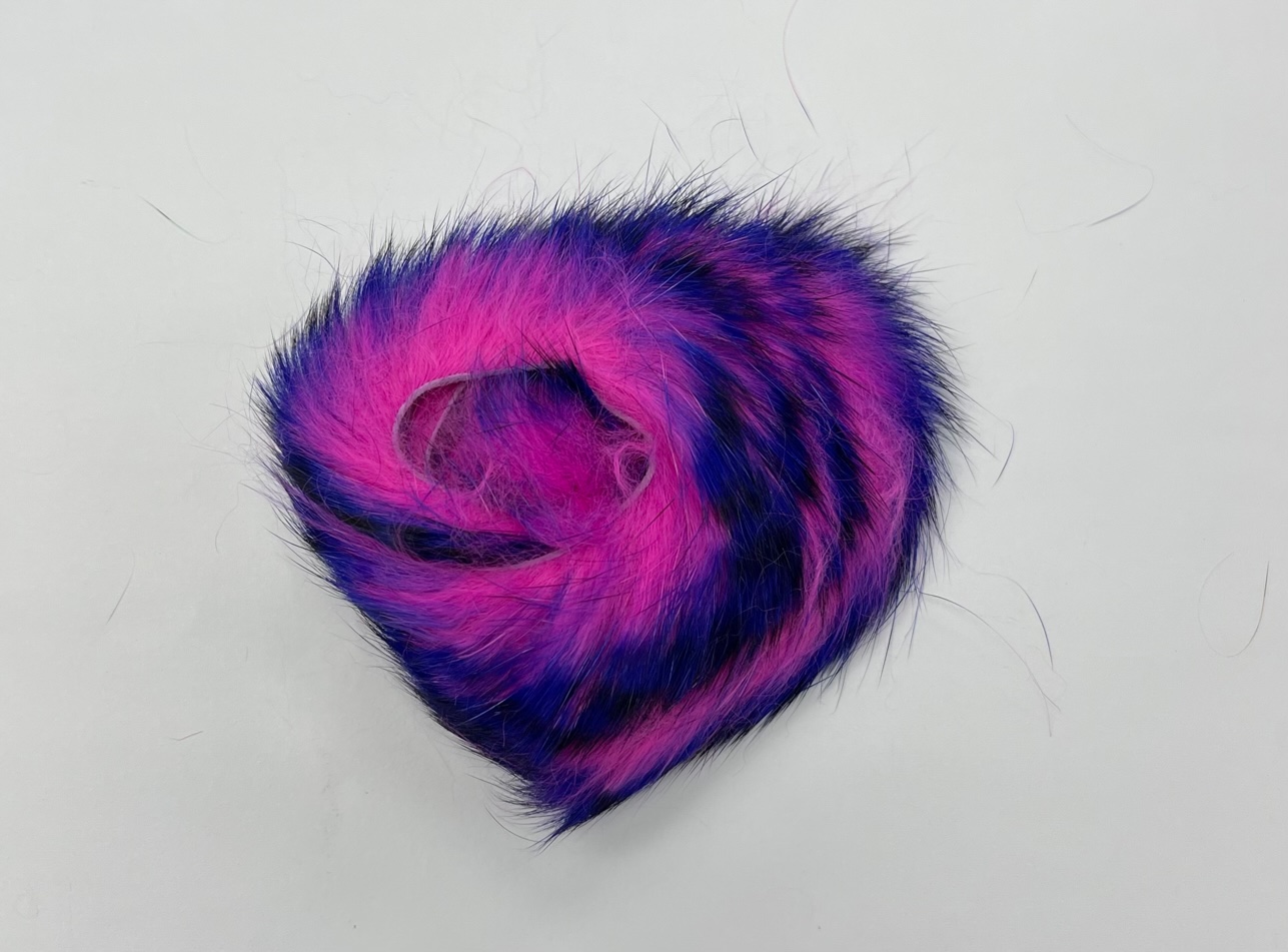 OFishL Tiger Tail Rabbit Zonkers - Hot Pink/Purple