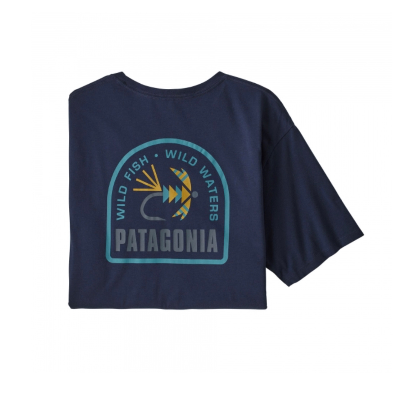 Patagonia M's Soft Hackle Organic Cotton T-Shirt - New Navy - Small