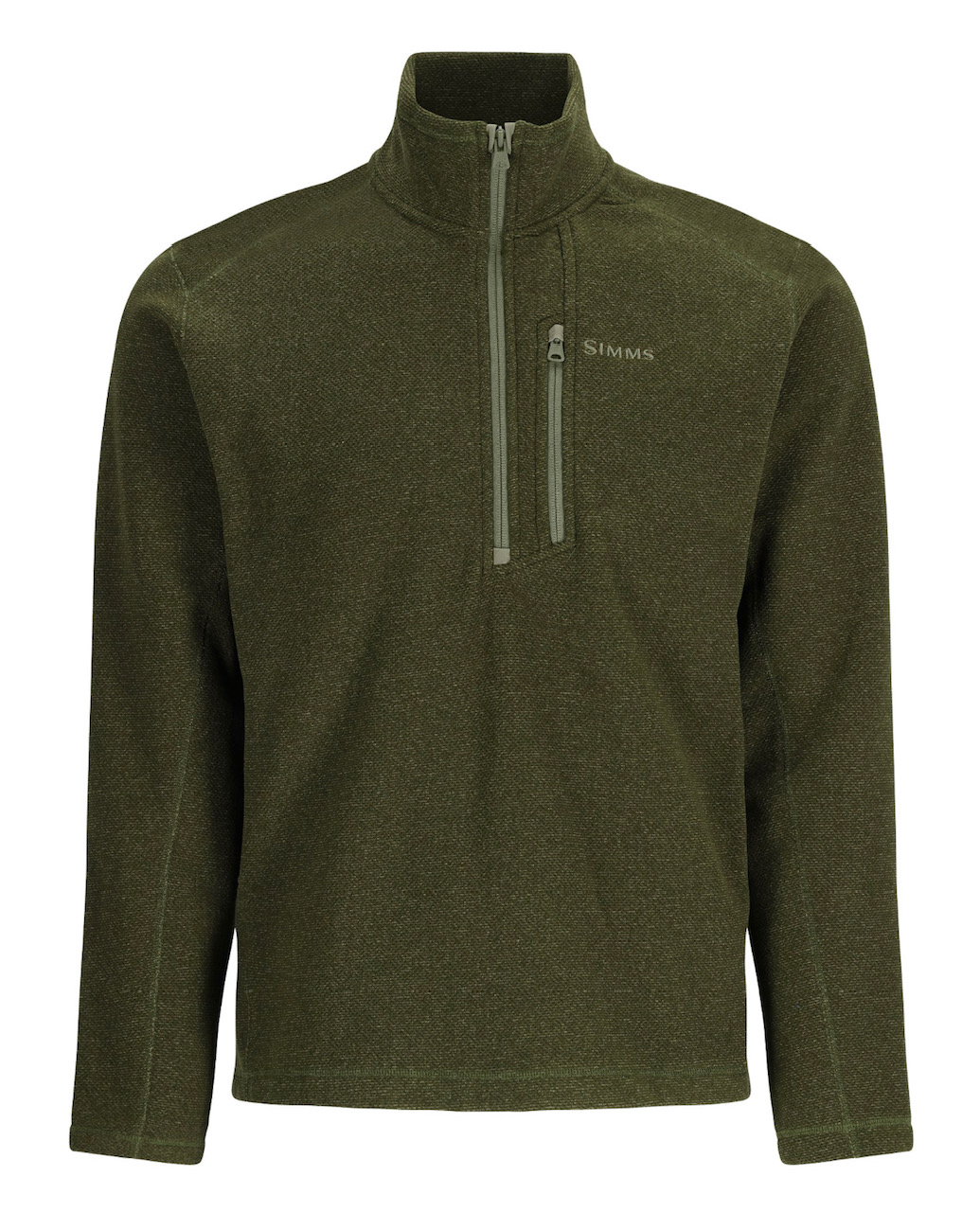 Simms M's Rivershed Quarter Zip Sweater - Carbon - XL
