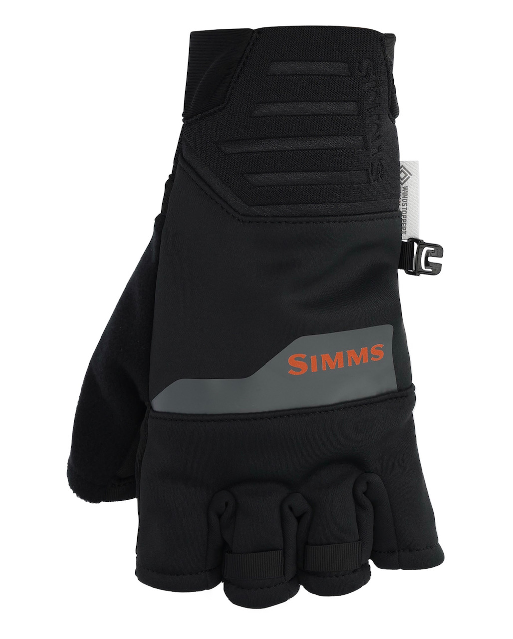Simms WINDSTOPPER Half-Finger Glove - Black - Large