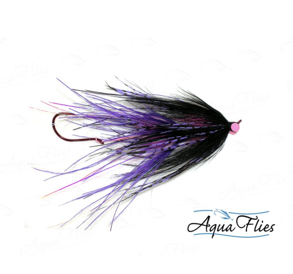 Aqua Flies Stu's Ostrich Intruder - Purple/Black