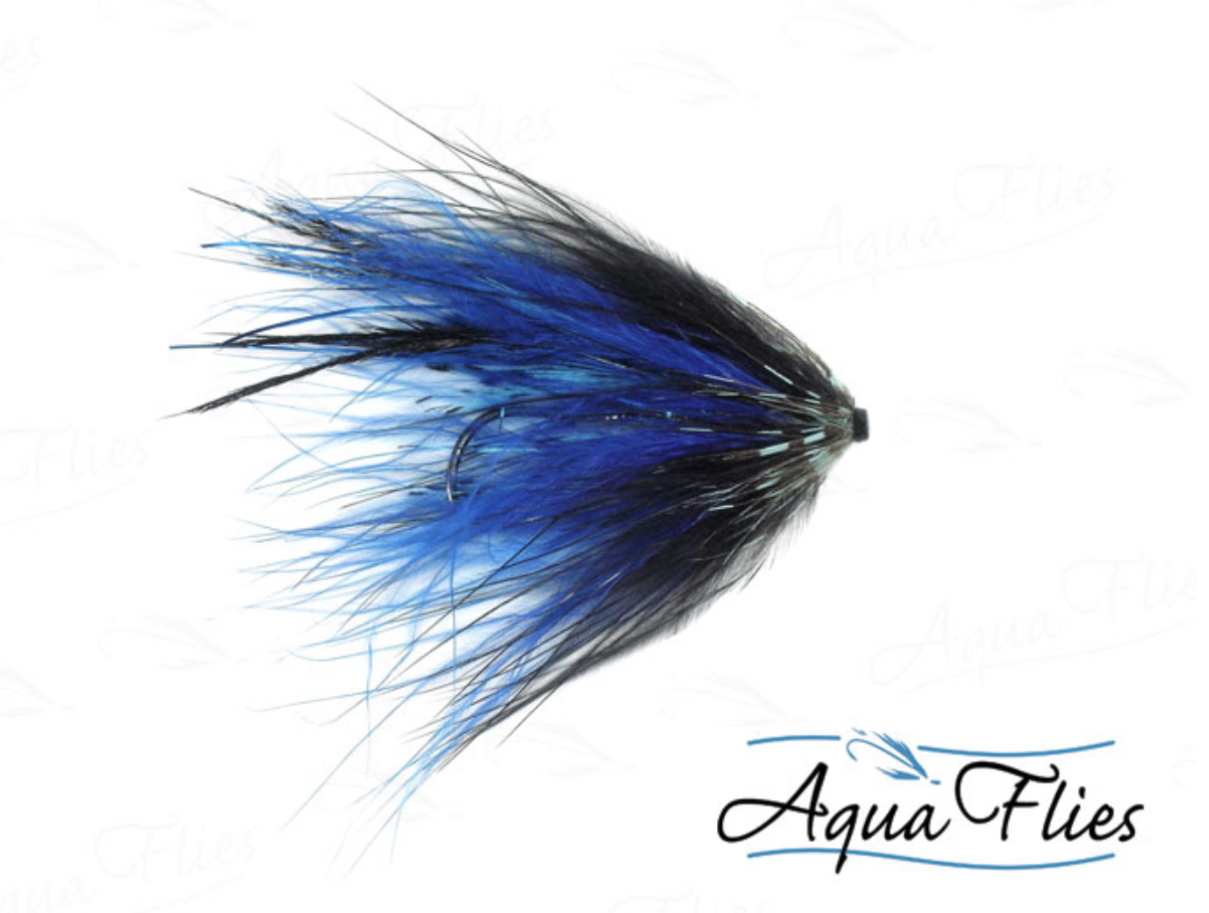 Aqua Flies Hartwick's Marabou Tube - Blue/Black