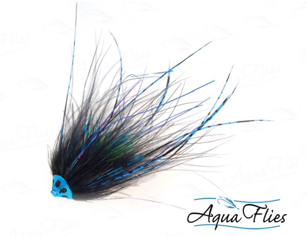 Aqua Flies Stu's Metal Head Tube - Black/Blue