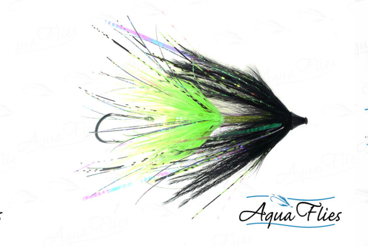 Aqua Flies Stu's Chinook Intruder - Black/Chartreuse
