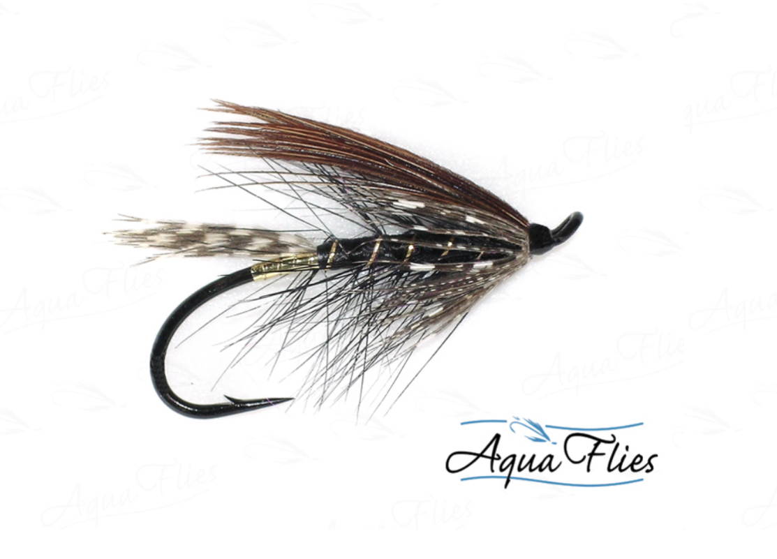 Aqua Flies Hartwick's Skinny Spratley - Black/Gold - Size 8