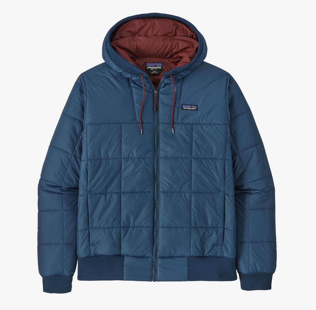 Patagonia M's Box Quilted Hoody - Tidepool Blue - Large