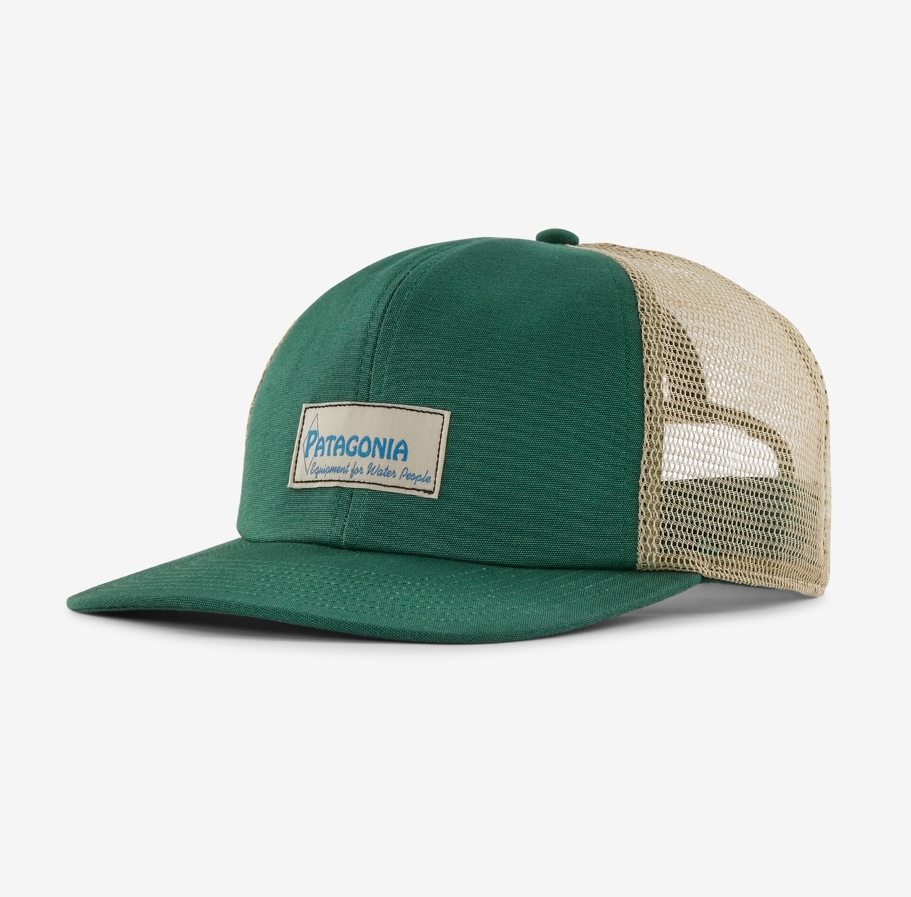 Patagonia Relaxed Trucker Hat - Water People Label: Conifer Green