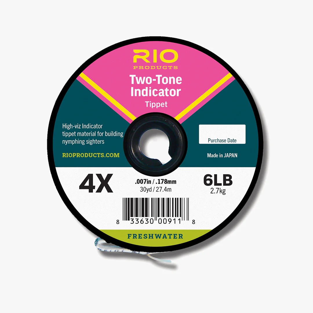 Rio Two Tone Indicator Tippet - Pink/Yellow - Guide Spool - 2X - 8.5lb