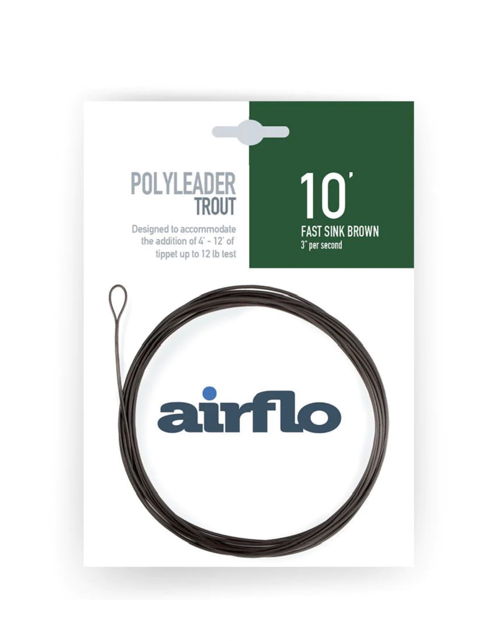 Airflo Polyleader Trout - 5' - Slow Sink Green (2ips)