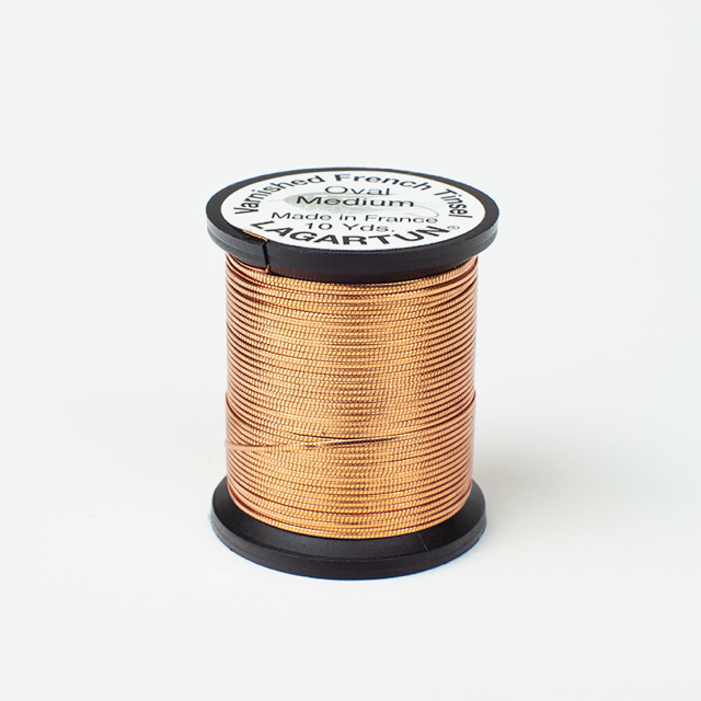 Lagartun French Varnished Oval Tinsel - Copper - Medium