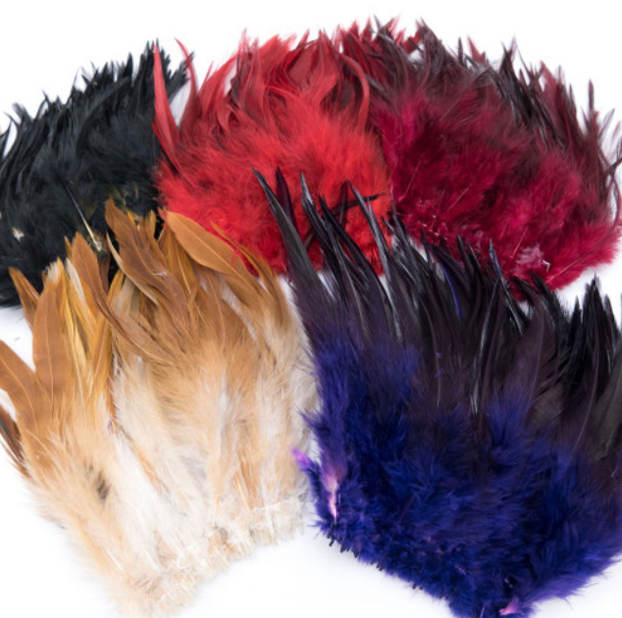 Wapsi Strung Chinese Rooster Saddle Hackle - Dyed Over Natural