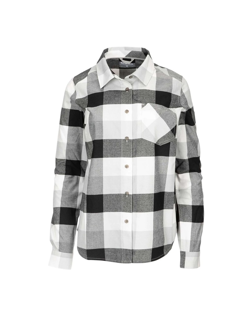 Simms W's Sunset Flannel - Grey Heather Buffalo Plaid - Extra Small