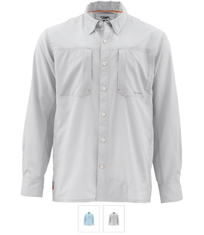 Simms M's Ultralight LS Shirt - Sterling - Medium